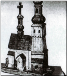 Makieta starego kościoła