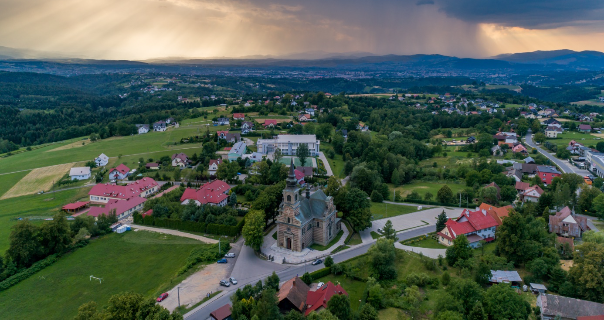 Panorama Mystkowa w kierunku zachodnim