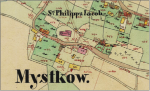 Fragment mapy katastralnej Mystkowa